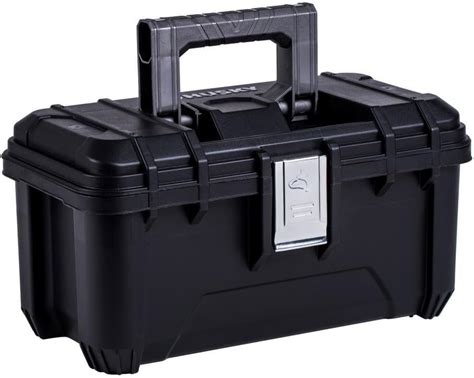 husky 16 in plastic tool box with metal latch|husky 50 gallon tool box.